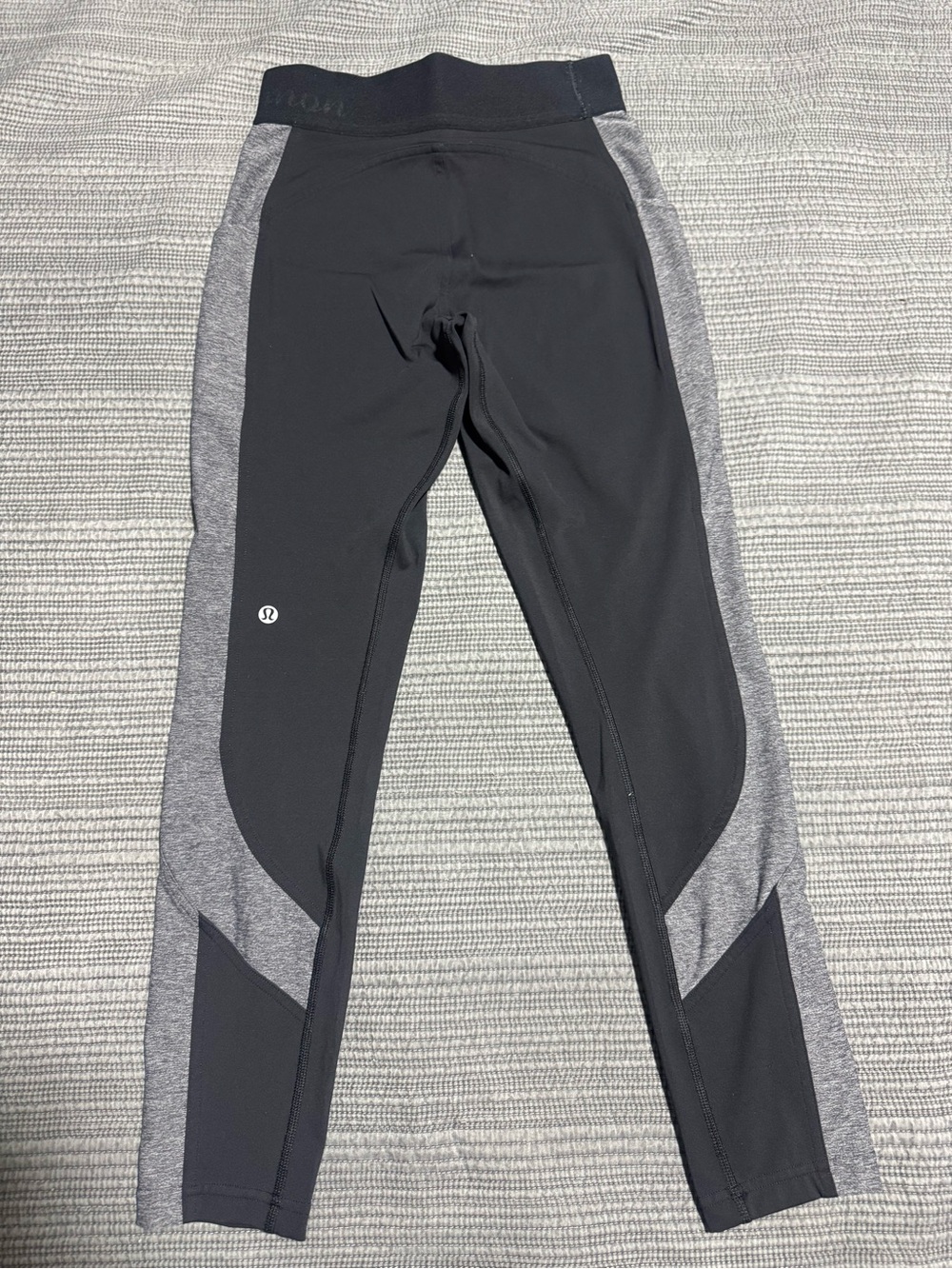 lululemon athletica Black and Heather Gray Leggings